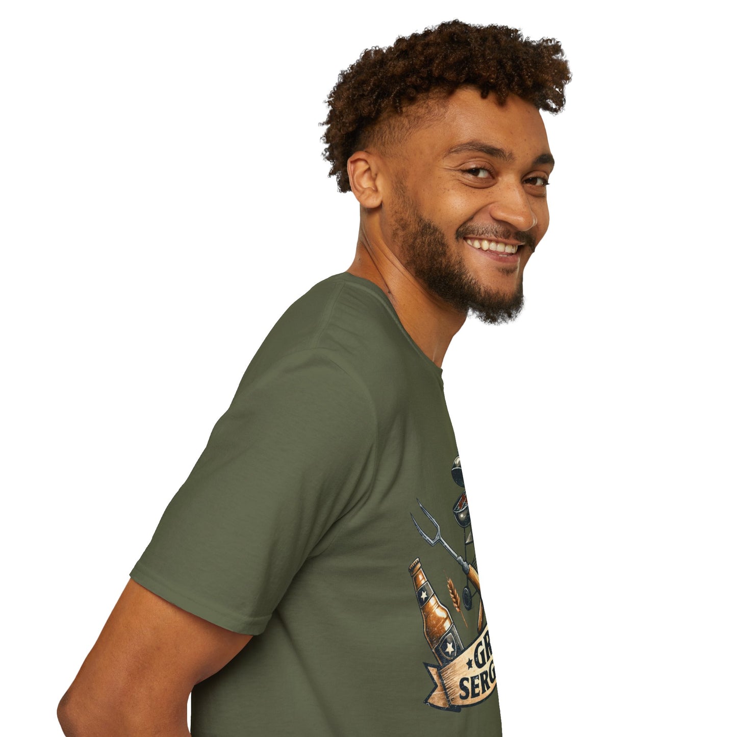 Grill Sergeant T‑Shirt — Funny BBQ Chef Shirt for Grill Lovers