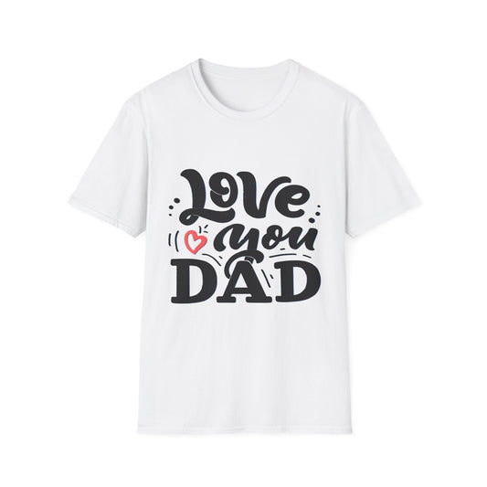 Love You Dad T-Shirt — Heart Dad Graphic Tee for Father’s Day