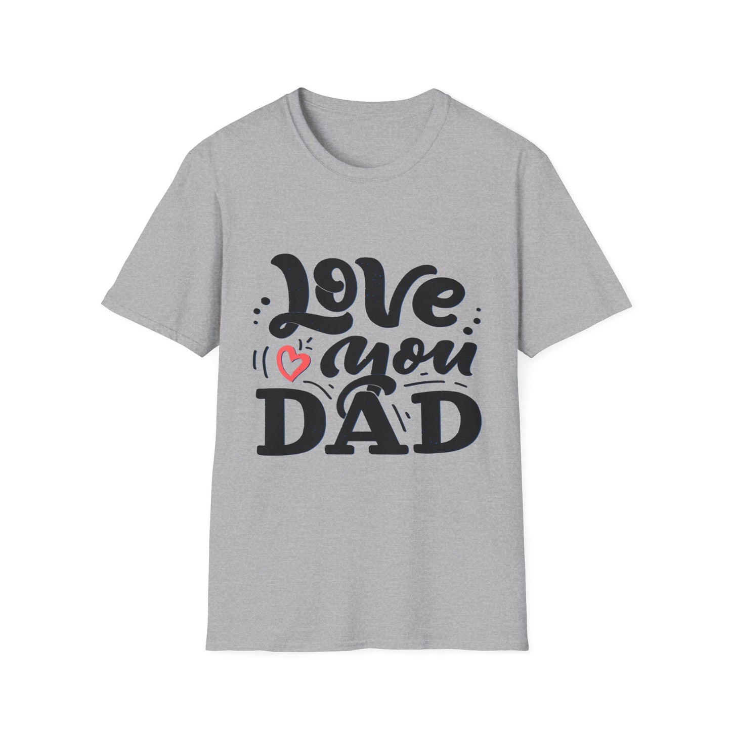 Love You Dad T-Shirt — Heart Dad Graphic Tee for Father’s Day