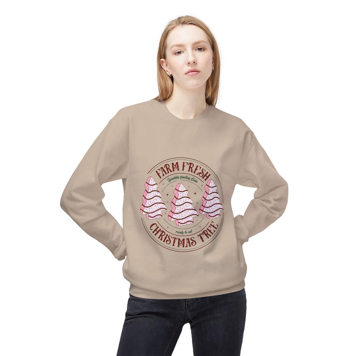 Farm Fresh Christmas Tree Crewneck Sweatshirt