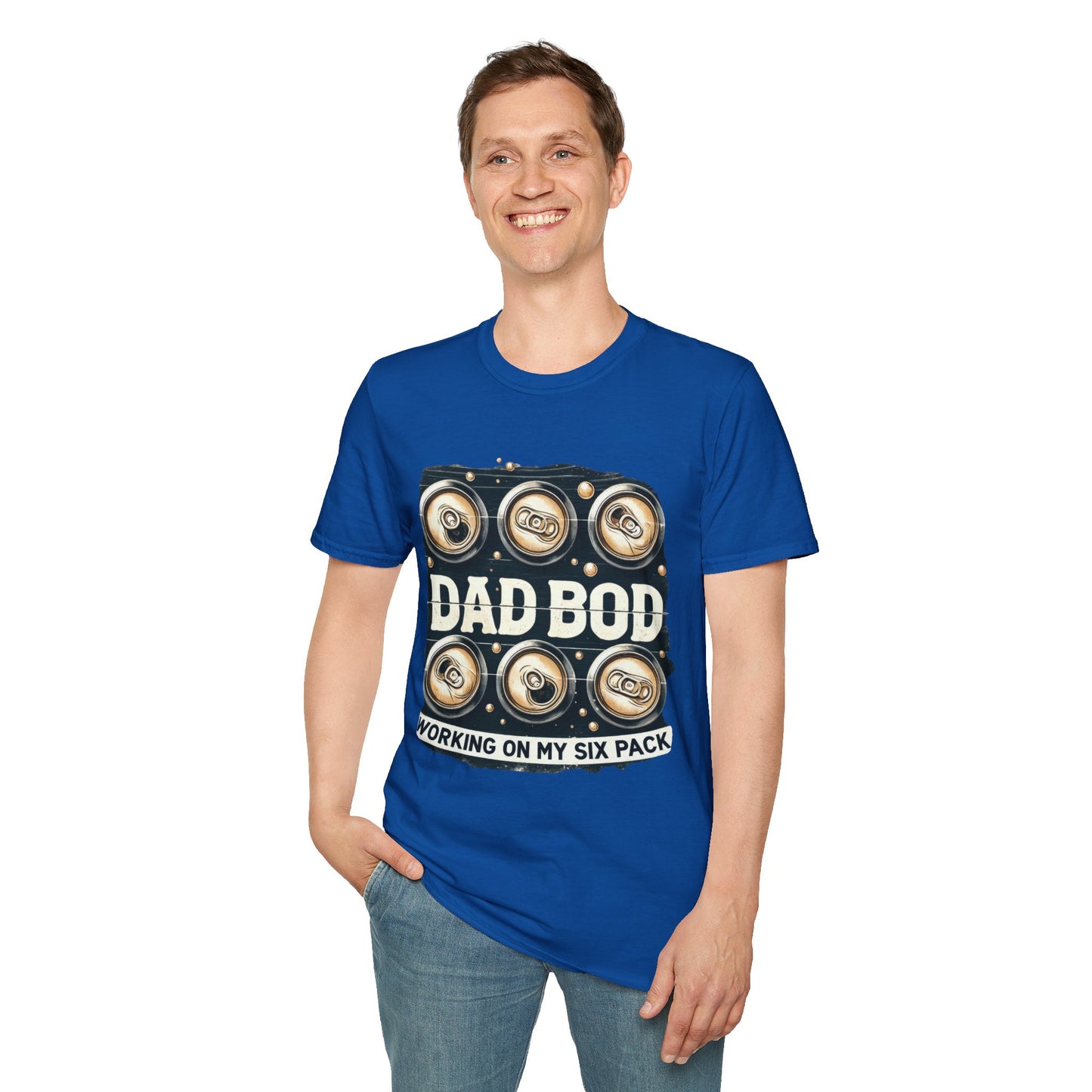 Dad Bod T-Shirt — "Dad Bod: Working On My Six Pack" Funny Fathers Day Tee
