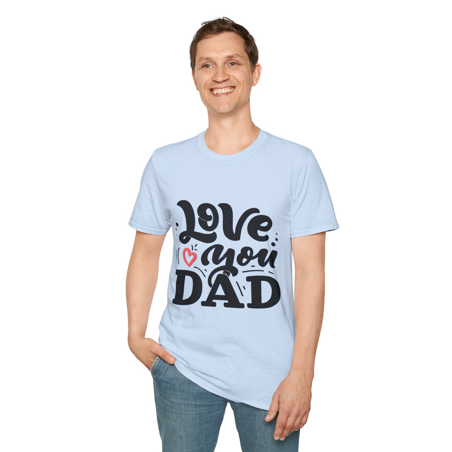 Love You Dad T-Shirt — Heart Dad Graphic Tee for Father’s Day