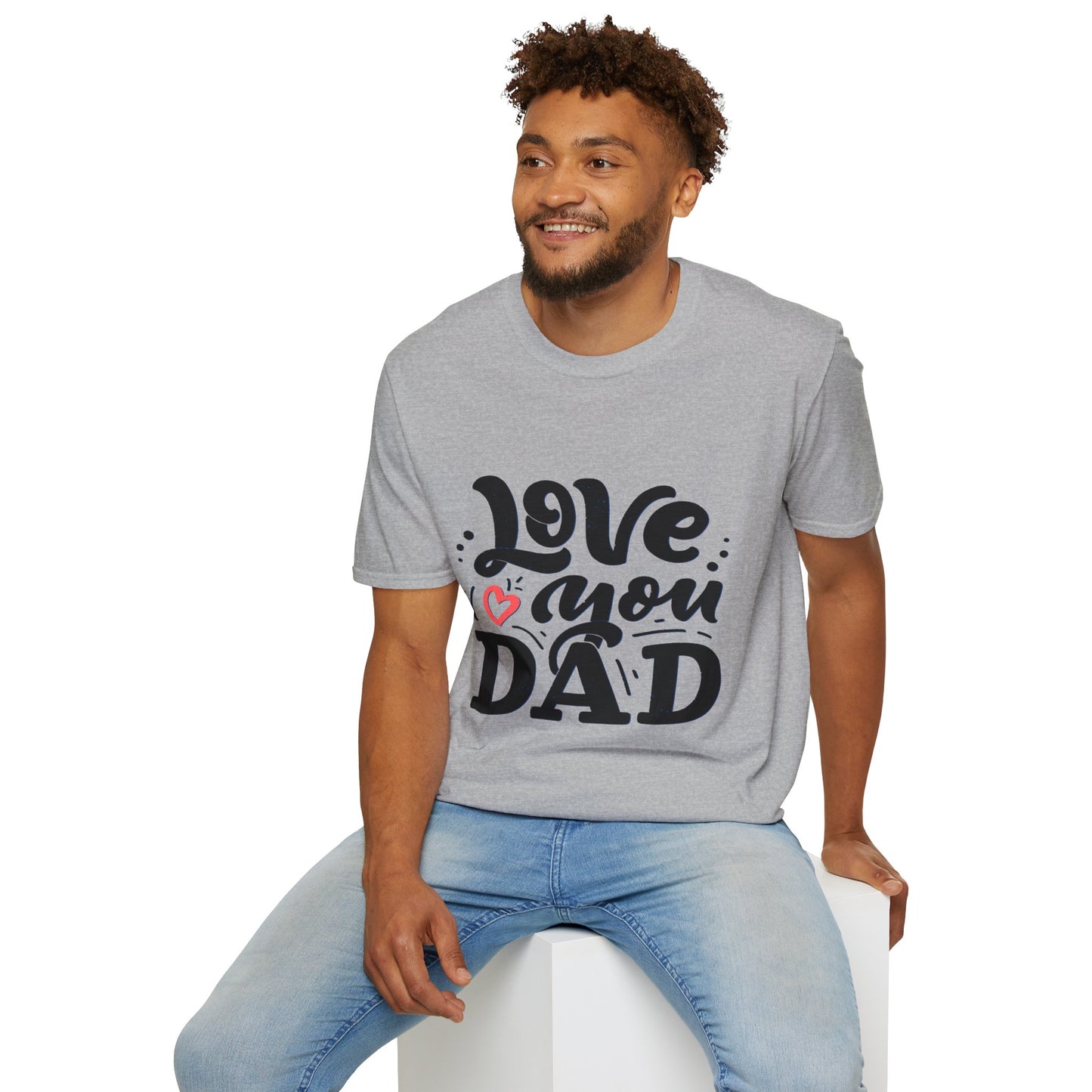 Love You Dad T-Shirt — Heart Dad Graphic Tee for Father’s Day