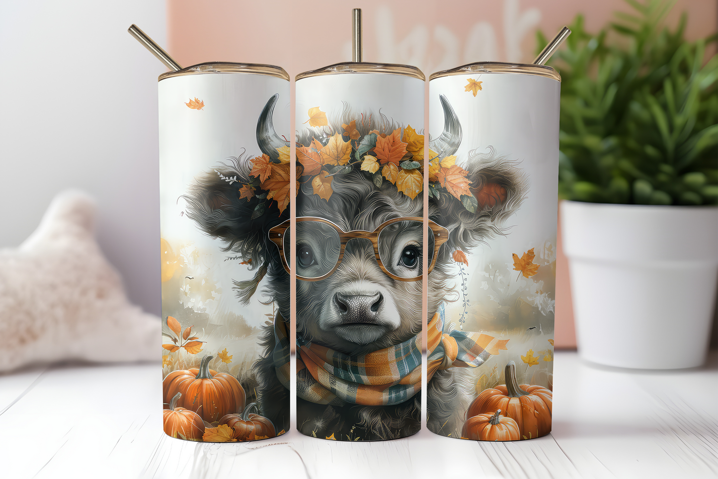 Fall Highland Cow