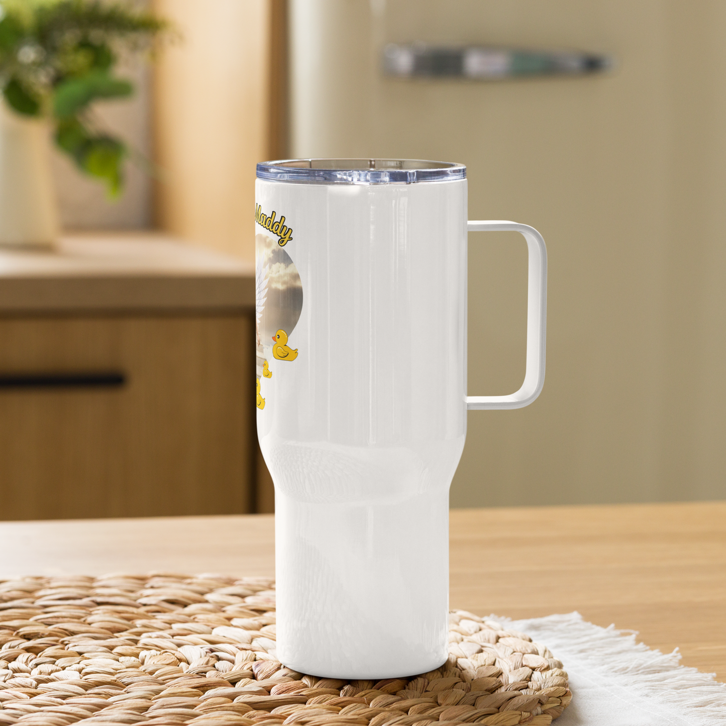 #JusticeForMaddy Travel mug with a handle