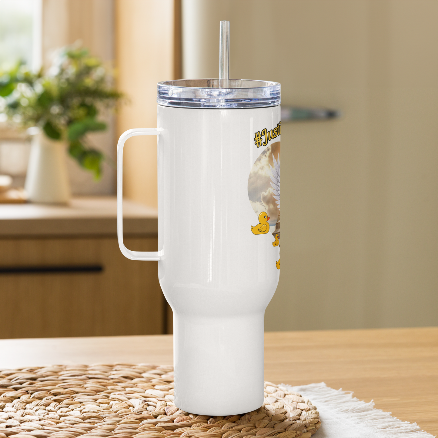#JusticeForMaddy Travel mug with a handle